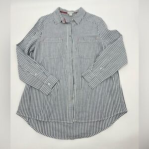 Sundance | Striped Button-Up tunic shirt | medium